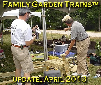 April, 2013 Update from Family Garden Trains<sup><small>TM</small></sup> This photo is from a clinic we put on in 2008 with the help of Allen Nickels and other members of the Northern Ohio Garden Railway Society. Click for bigger photo.