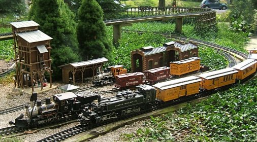 Jack and Cecil Easterday's railroad featured Narrow Gauge Trains from LGB