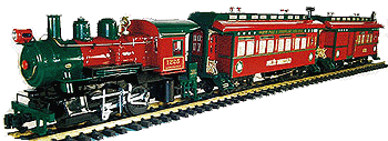 The AristoCraft Christmas passenger train is very nice, but the cars that come with the set do not have internal lighting.