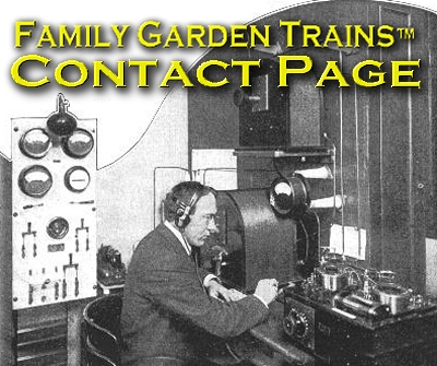Family Garden Trains Contact Page