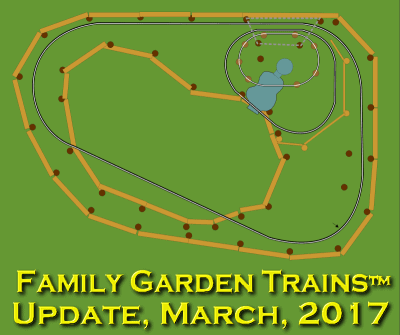 March, 2017 Update from Family Garden Trains<sup><small>TM</small></sup>.  This is one of the dozens of plans Paul put together when planning the next iteration of the New Boston and Donnels Creek.